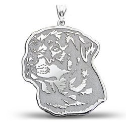 Rottweiler Dog Portrait Charm or Pendant
